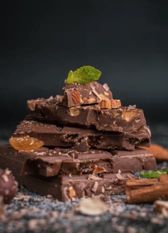 Chocolate with caramel